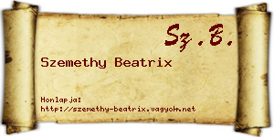 Szemethy Beatrix névjegykártya