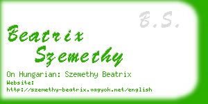 beatrix szemethy business card